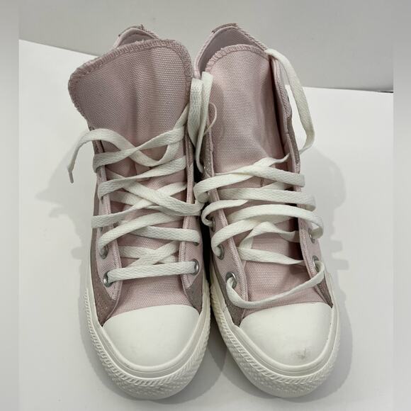 Converse Chuck Taylor All Star suede sneakers in pink metallic 7 - Picture 6 of 11
